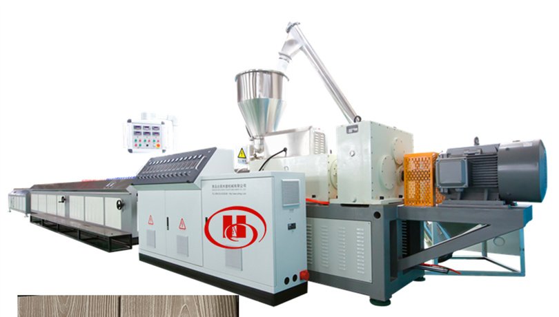 PE WPC co-extrusion decking making machine