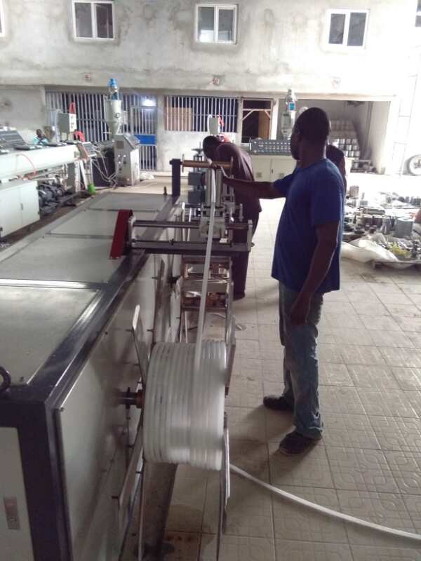 PVC pipe machines running good in Ivory coast